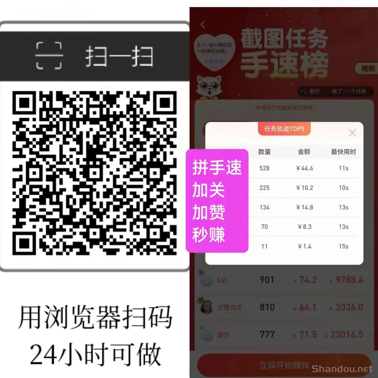 每天赚点新码：抖音、快手、点赞关注！